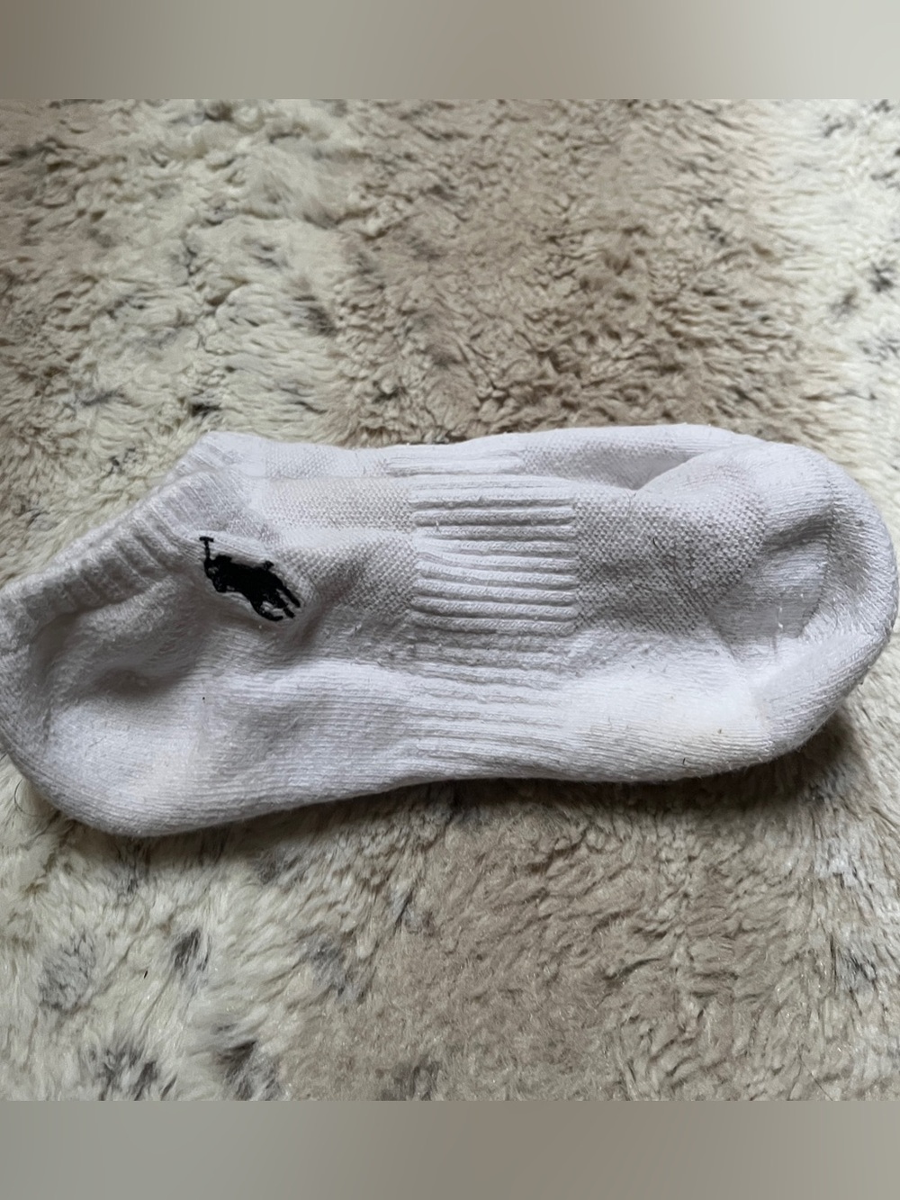 Polo by Ralph Lauren White Low-Cut No-Show Sock with Black Pony
